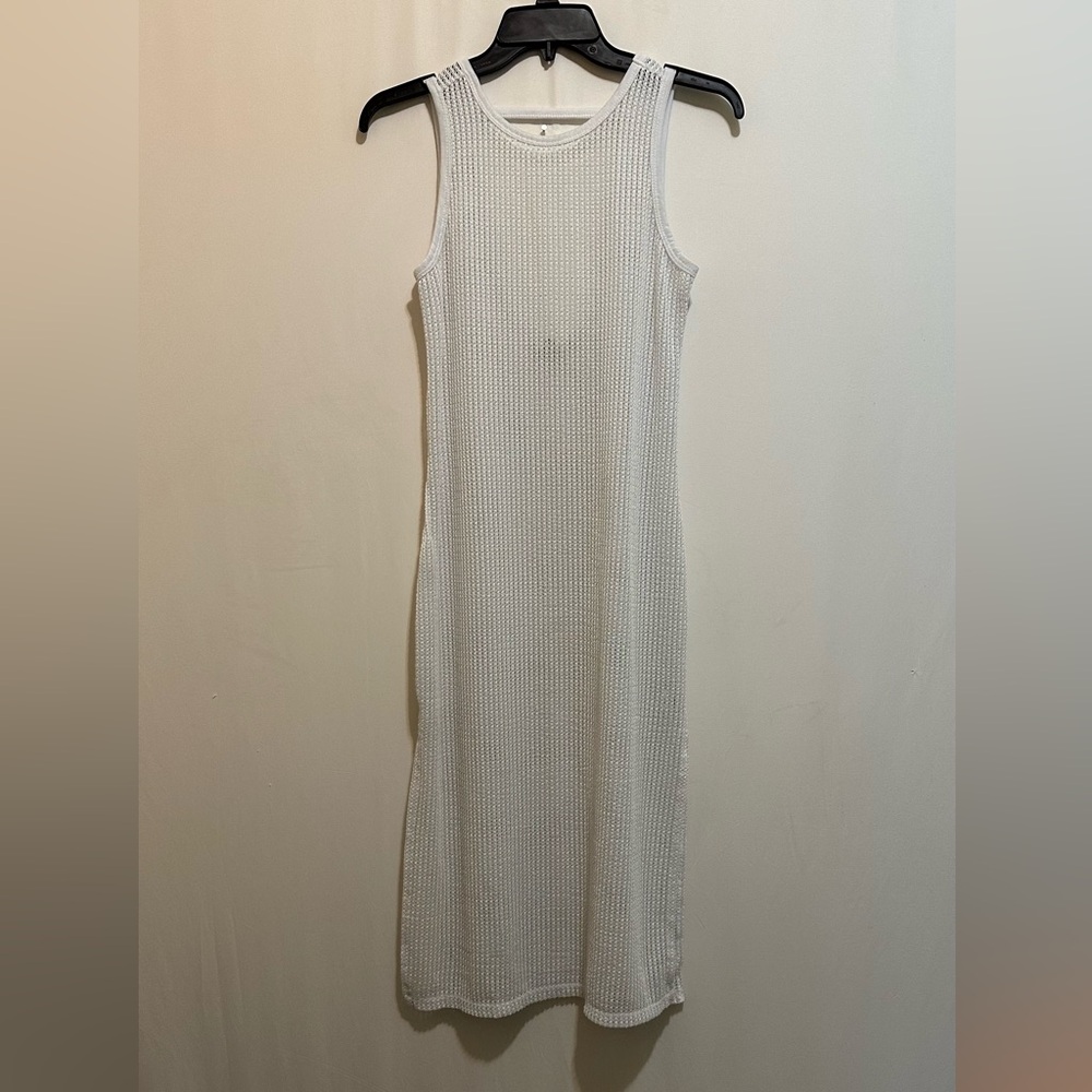Miken Swim Textured White Coverup with side slits